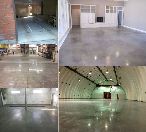 Бетонный пол с затиркой до гладкого